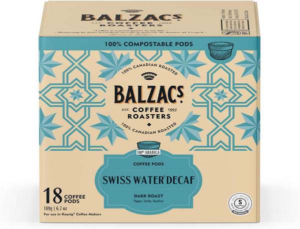 Balzac's - Swiss Water Decaf Dark Roast 18 Pack