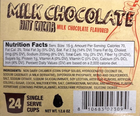 Brooklyn Bean HC - Milk Hot Chocolate 12 Pack