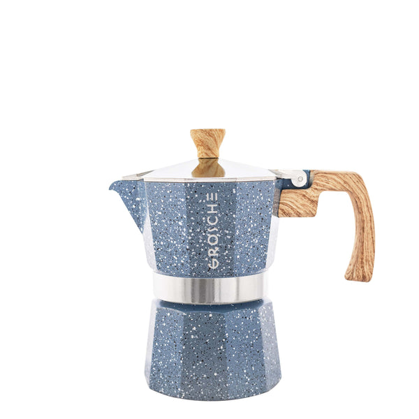 Grosche® - Milano Stone Indigo Blue Stovetop 3 Cup Espresso Maker