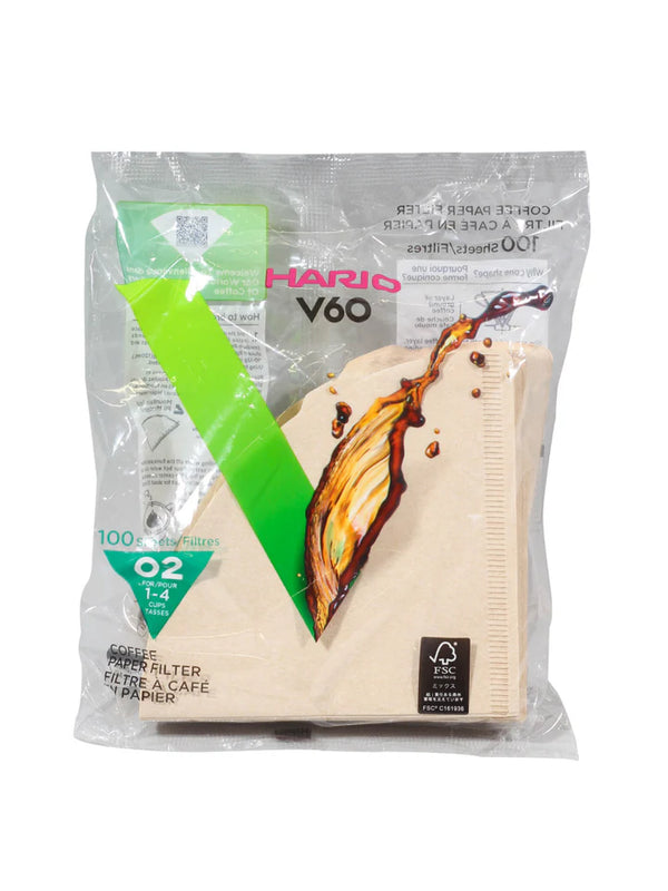 Hario - V60-02 Coffee Paper Filter 100 Pack