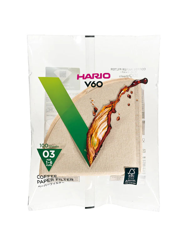Hario - V60-03 Coffee Paper Filter 100 Pack
