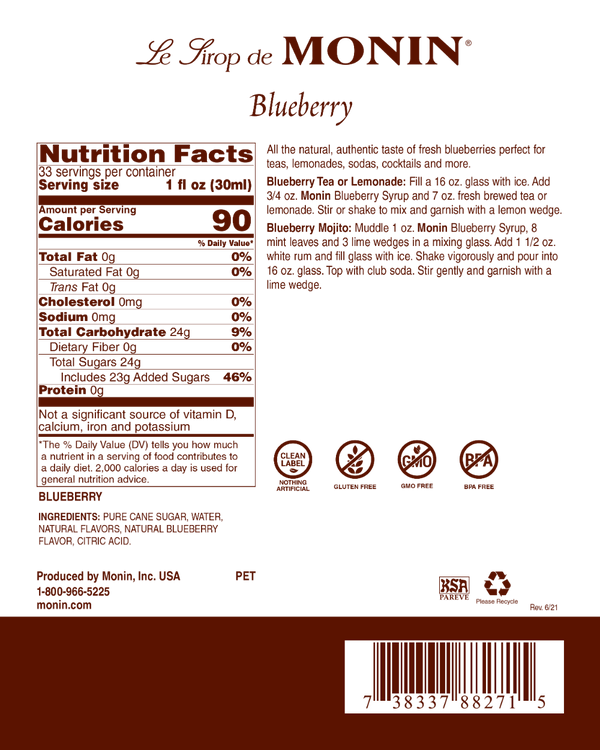 Monin® - Blueberry Syrup 1L