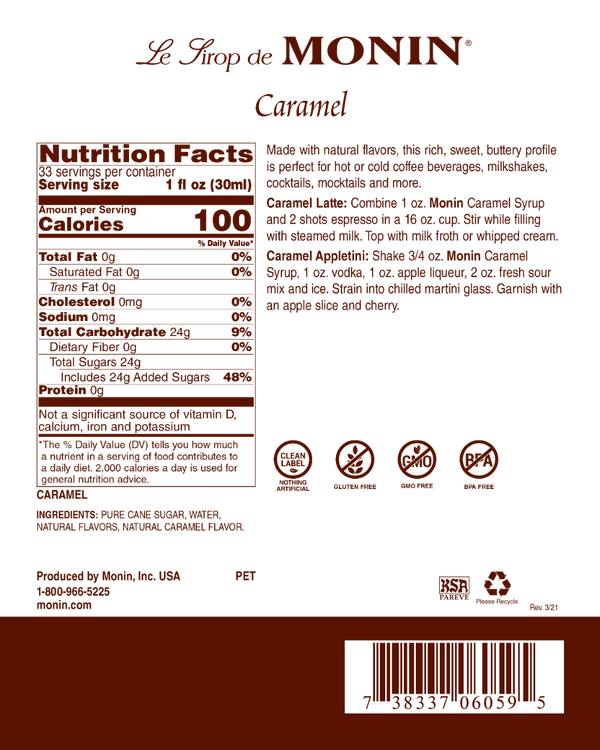 Monin® - Caramel Syrup