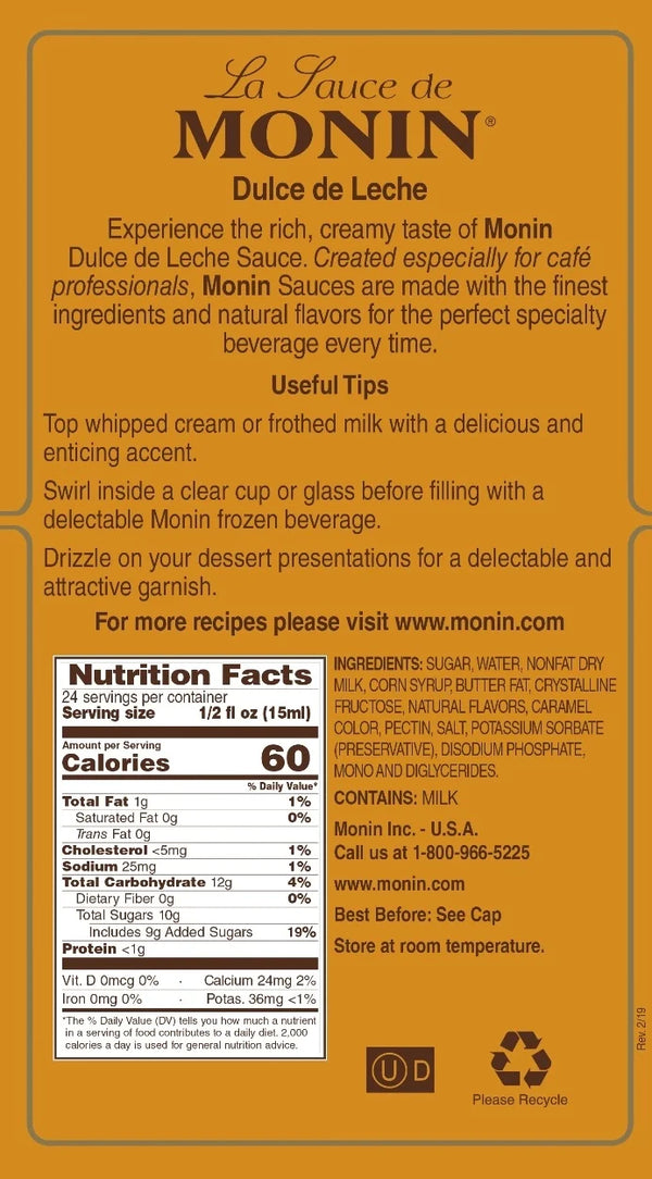 Monin® - Dulche De Leche Sauce 355ml