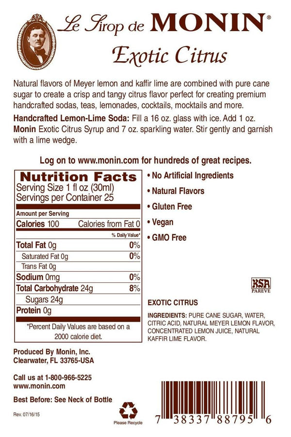 Monin® - Exotic Citrus Syrup 1L