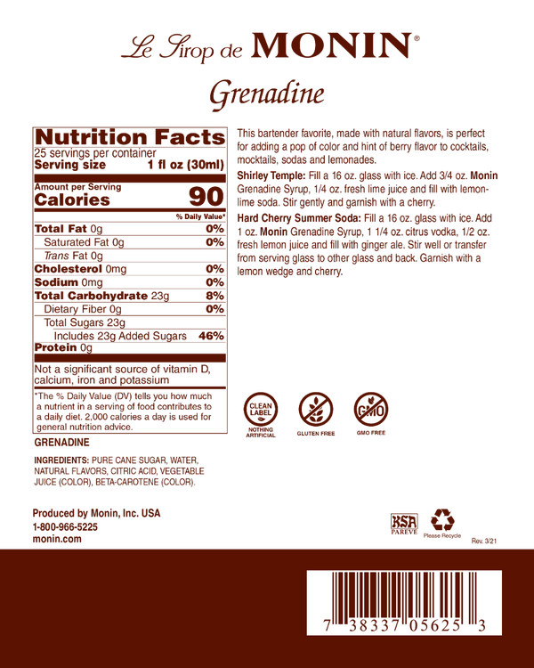 Monin® - Grenadine Syrup