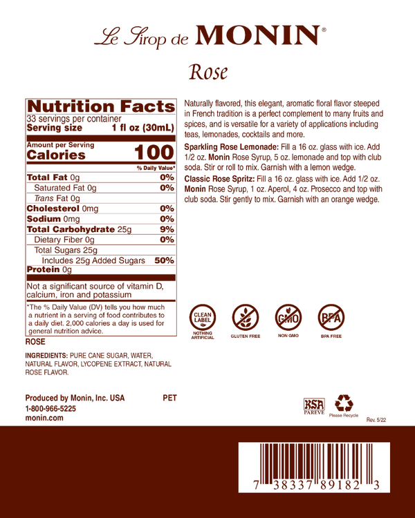 Monin® - Rose Syrup 1L