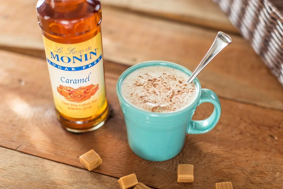 Monin® Sugar Free Caramel Syrup Coffee Stiles
