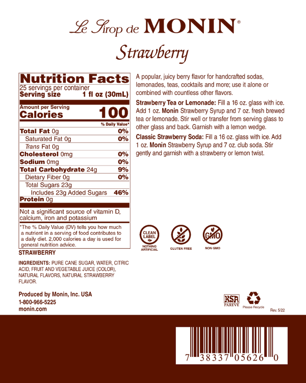 Monin® - Strawberry Syrup