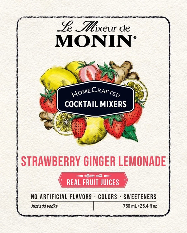 Monin® - Strawberry Ginger Lemonade Mixer Syrup 750ml