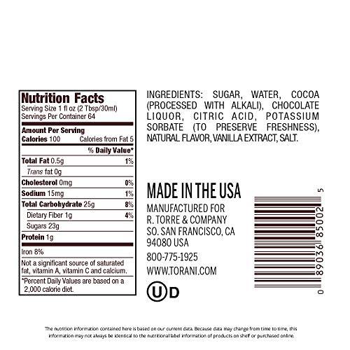 Torani Sauce - Dark Chocolate 1.89L