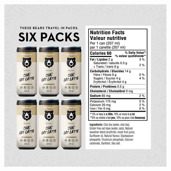 TWO BEARS - Chai Tea Oat Milk Latte