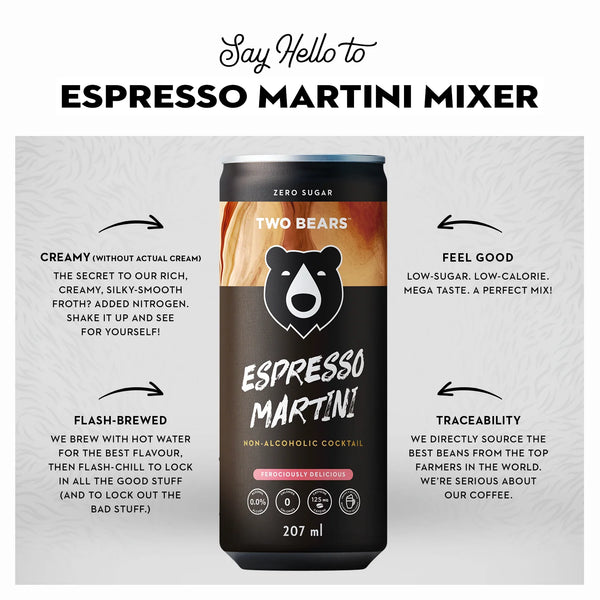 TWO BEARS - Espresso Martini Cocktail Mixer