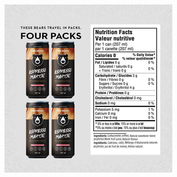 TWO BEARS - Espresso Martini Cocktail Mixer