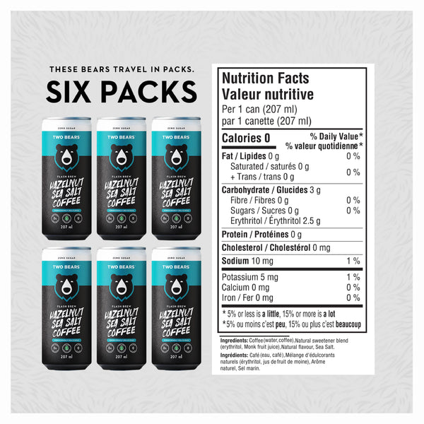 TWO BEARS - Hazelnut Sea Salt Flash Brew Flavoured Coffee