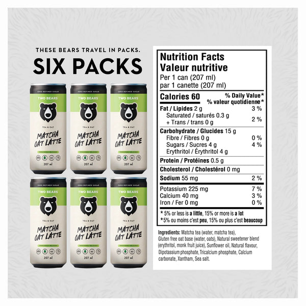 TWO BEARS - Matcha Tea Oat Milk Latte