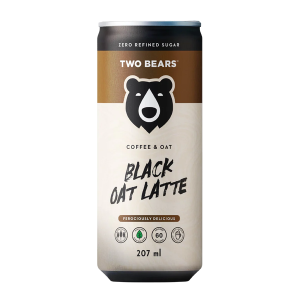 TWO BEARS - Frothed Oat Latte Black Coffee