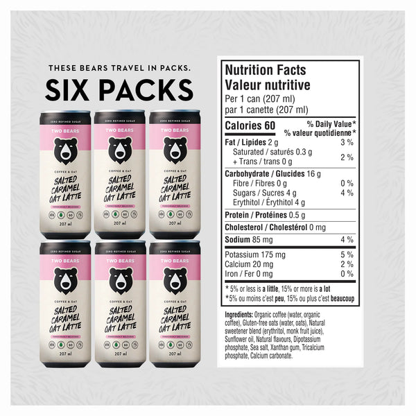 TWO BEARS - Frothed Oat Latte Salted Caramel Flavoured Coffee