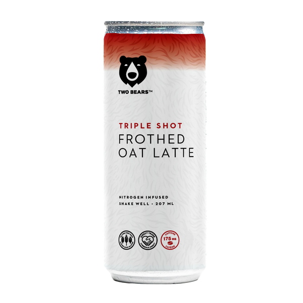 TWO BEARS - Frothed Oat Latte Triple Shot Flavoured Coffee