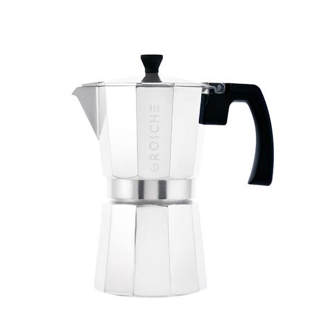 Grosche® - Milano Silver Stovetop 3 Cup Espresso Maker