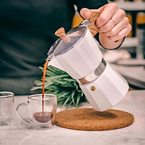 Grosche® - Milano White Stovetop 9 Cup Espresso Maker