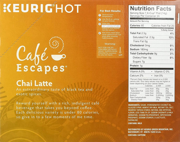 Café Escapes  - Chai Latte 24 Pack