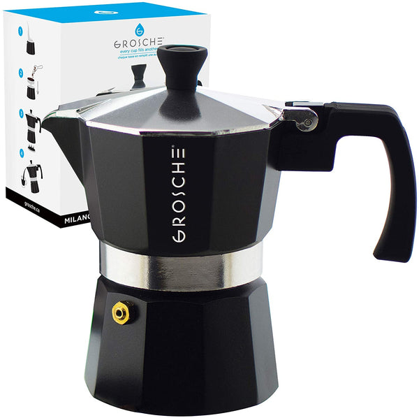 Grosche - Milano Black Stovetop 3 Cup Espresso Maker