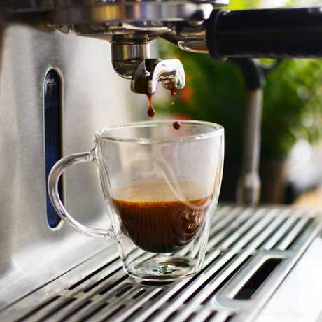 Grosche® - Turin Double Walled Glass Espresso Cup W/Handle 70ml/2.5oz Set of 2