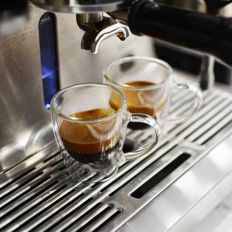Grosche® - Turin Double Walled Glass Espresso Cup W/Handle 140ml/5oz Set of 2