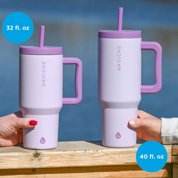 Grosche - Aspen Insulated Tumbler W/Handle & Straw 32oz