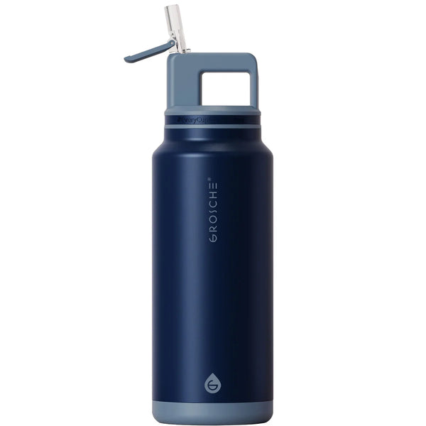 Grosche - Alpine Flip 'N Sip Large Insulated Water Bottle W/Straw 40oz