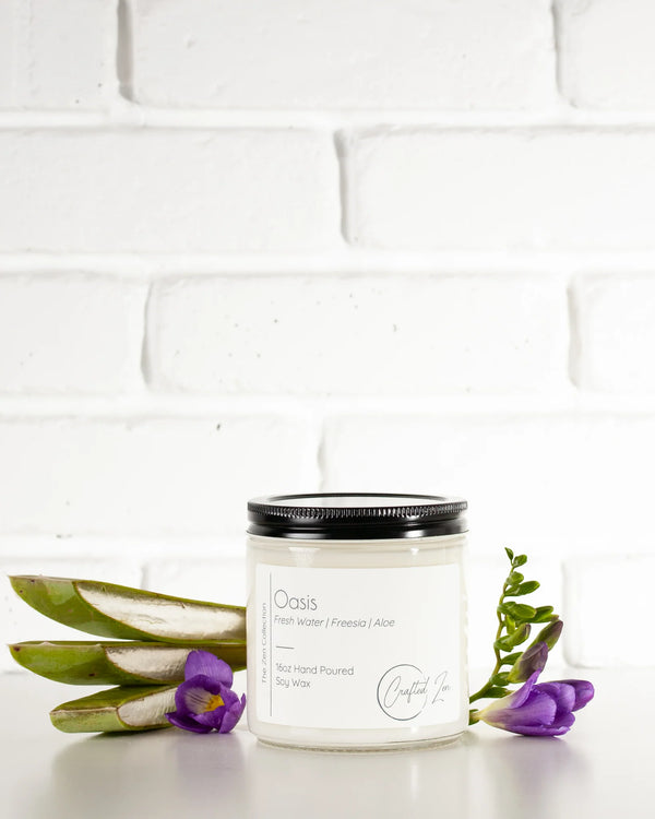 Crafted Zen - Oasis Candle 16oz Jar