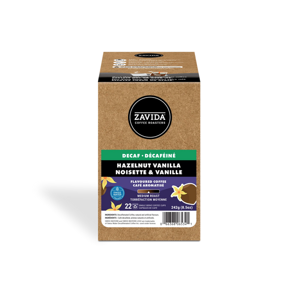 Zavida - Hazelnut Vanilla Decaf 22 Pack
