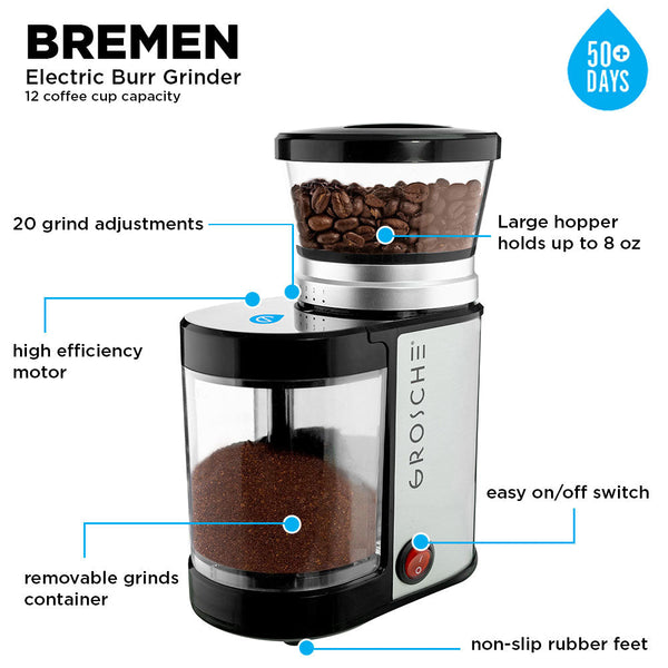 Grosche - Bremen Electric Burr Coffee Grinder