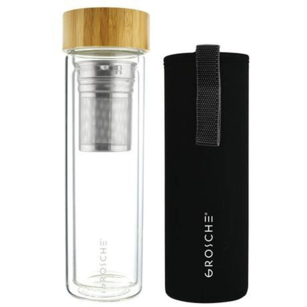 Grosche - Copenhagen Double Wall Glass Tea Infuser Bottle