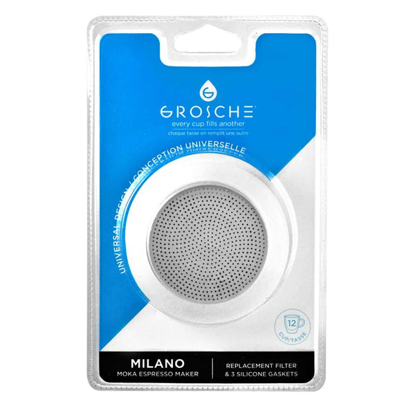 Grosche - Milano Moka Pot Filter and Gaskets 12 Cup