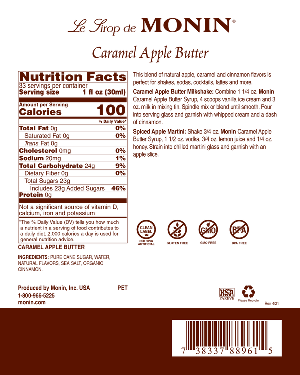 Monin® - Caramel Apple Butter Syrup