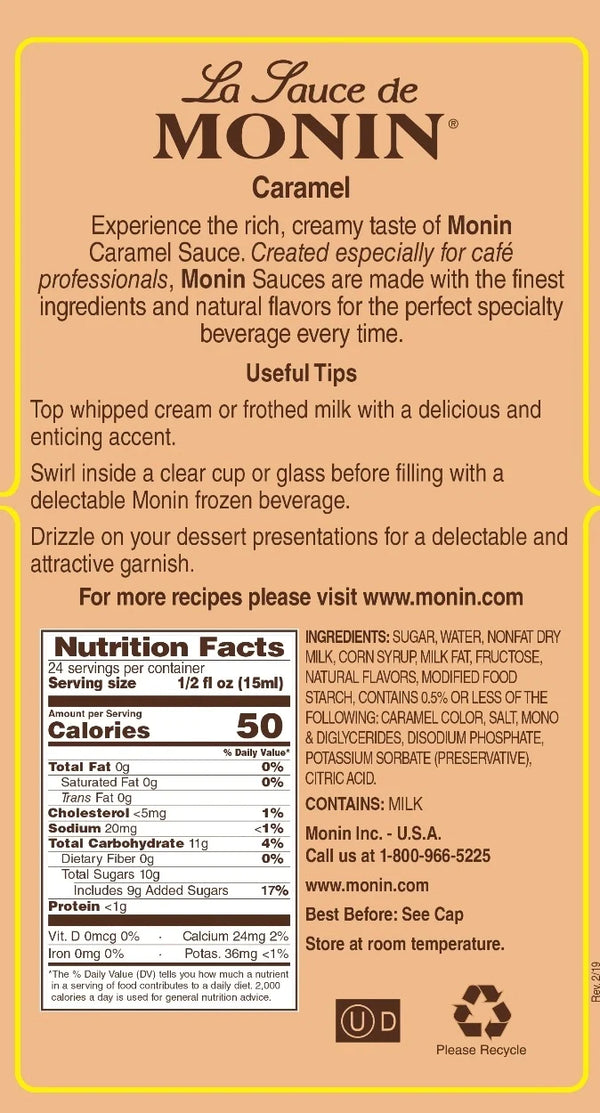 Monin® - Caramel Sauce 355ml