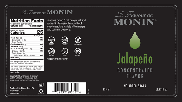 Monin® - Jalapeno Concentrated Flavouring 375ML