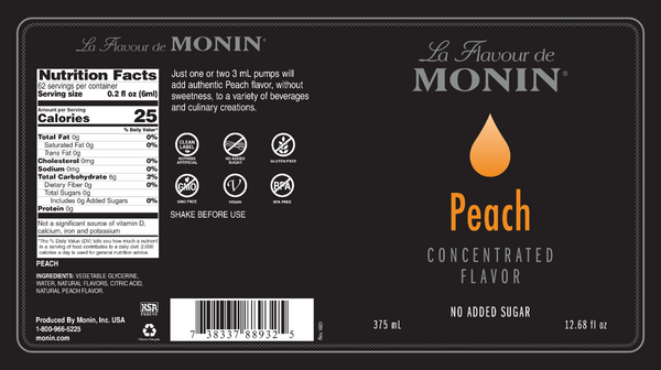 Monin® - Peach Concentrated Flavouring 375ML