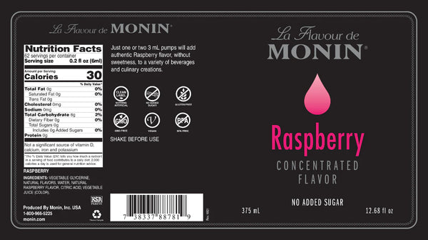 Monin® - Raspberry Concentrated Flavouring 375ML