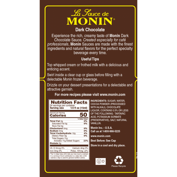 Monin® - Dark Chocolate Sauce 355ml