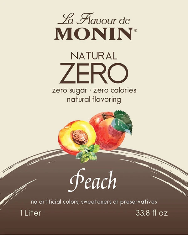 Monin® - Natural Zero Peach Syrup 1L