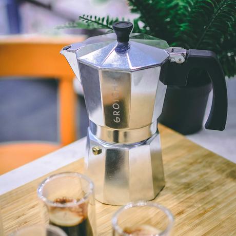 Grosche® - Milano Silver Stovetop 9 Cup Espresso Maker