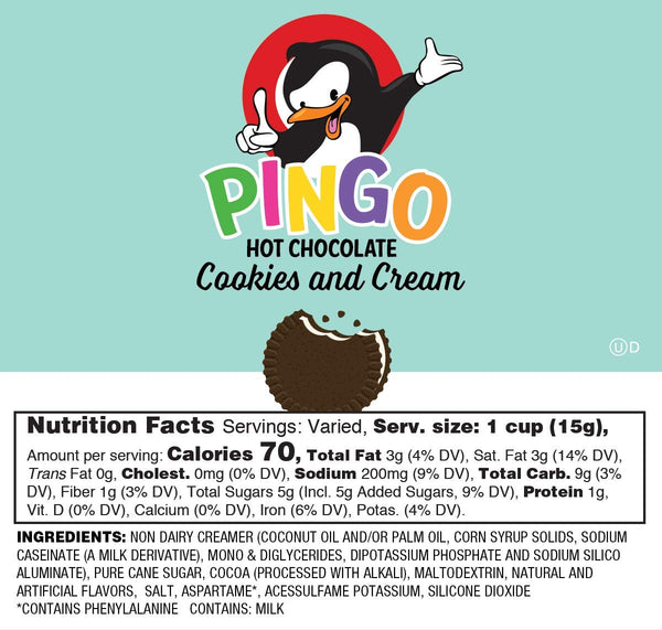 Pingo - Cookies and Cream Hot Chocolate 40 Pack