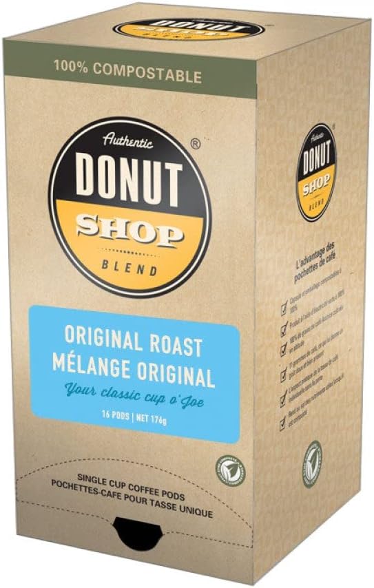 Reunion Coffee Roasters - Authentic Donut Shop Medium Soft Pods 16 Pack