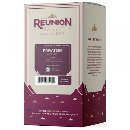 Reunion Coffee Roasters - Privateer Dark Soft Pods 16 Pack
