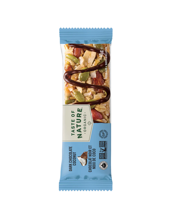 Taste Of Nature® - Dark Chocolate Coconut Snack Bar 40g