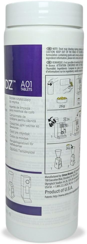 URNEX - SuperGrindz A01 Grinder Cleaning Tablets for Super Automatics 330G Bottle