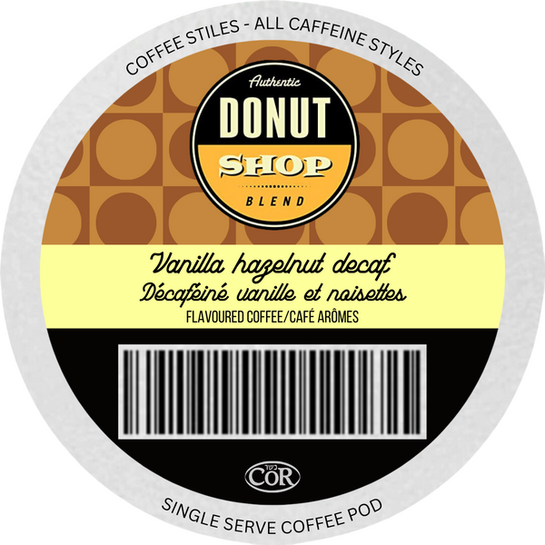 Authentic Donut Shop - Decaf Vanilla Hazelnut 24 Pack